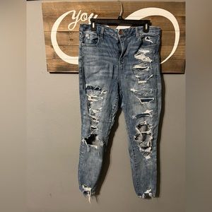 American Eagle distressed jean.